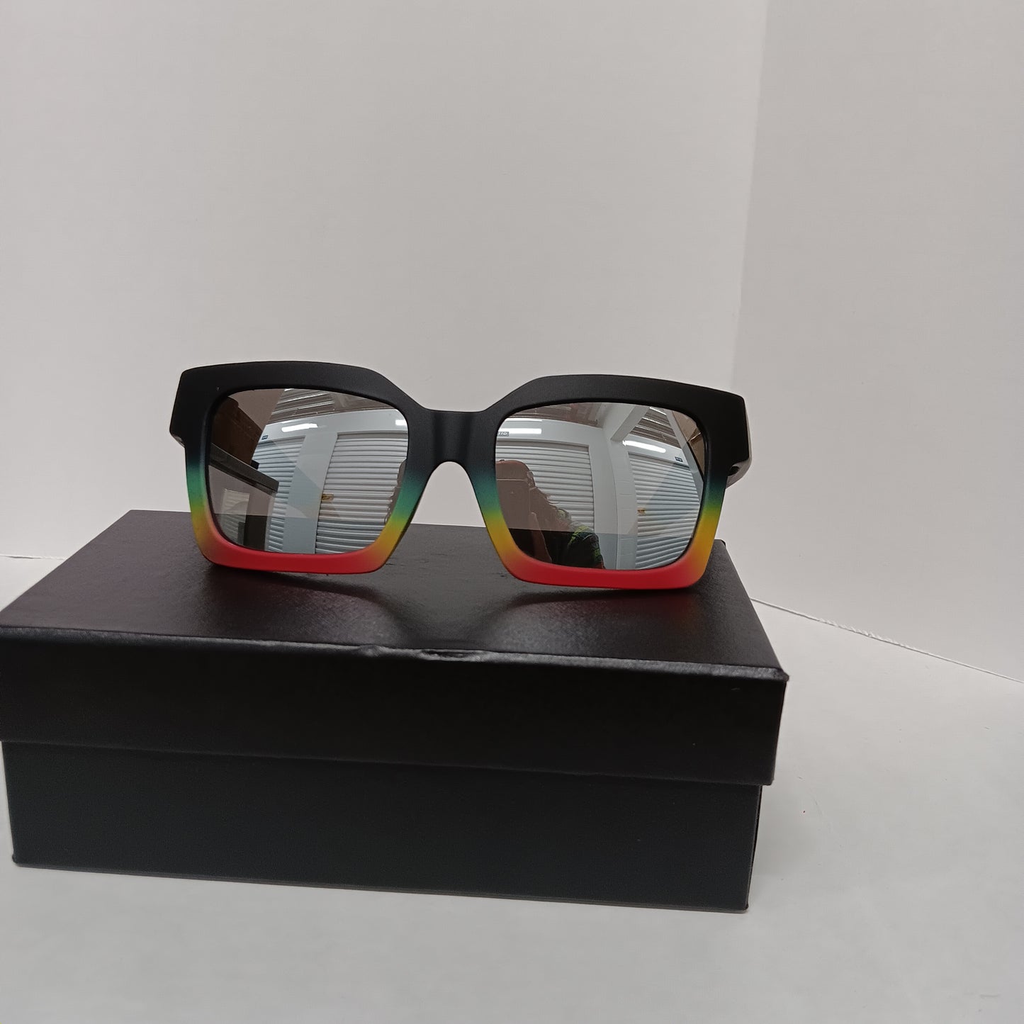 Husk and Hemp Black,Red,Gold, and Green Rasta Stashtainer Sunglasses